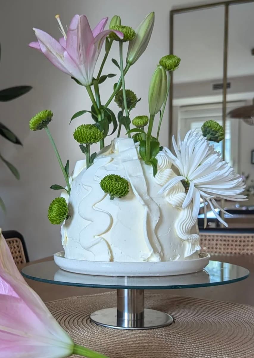 Forma Dome con Decoración de Flores